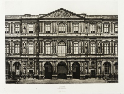 Louvre, cour intèrieure, c.1856. Creator: Edouard Baldus.