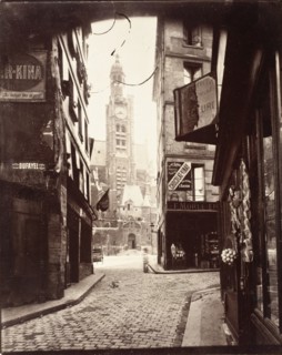 Rue De La Montagne Au Geneve, Printed 1920 circa. Creator: Eugene Atget.