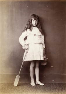 Xie Kitchin with Bucket and Spade, Taken in 1873. Creator: Lewis Carroll.