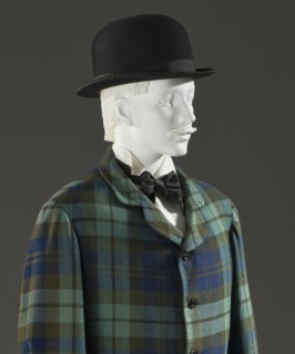Man’s two-piece lounge suit, England, 1875-1880. Hat: 1875-1890.. Creator: Unknown.