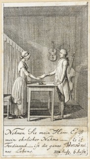 Plate 8 for Schiller's 'Intrigue and Love', 1785. Creator: Daniel Nikolaus Chodowiecki.