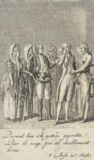 Plate 12 for C. L. Bretzner's 'The Marriage Broker', 1784. Creator: Daniel Nikolaus Chodowiecki.