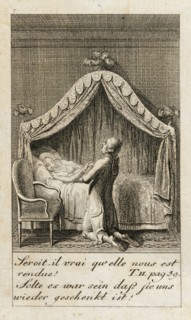 Illustration for 'Caroline of Lichtfield', 1786. Creator: Daniel Nikolaus Chodowiecki.