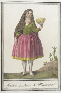 Costumes de Différents Pays, 'Femme Insulaire de Minorque', c1797. Creators: Jacques Grasset de Saint-Sauveur, LF Labrousse.
