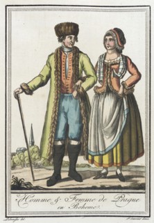 Costumes de Différents Pays, 'Homme & Femme de Prague en Boheme', c1797. Creators: Jacques Grasset de Saint-Sauveur, LF Labrousse.
