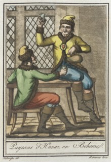 Costumes de Différents Pays, 'Paysans d'Hanac, en Bohême', c1797. Creators: Jacques Grasset de Saint-Sauveur, LF Labrousse.