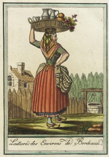 Costumes de Différent Pays, 'Laitiere des Environs de Bordeaux', c1797. Creators: Jacques Grasset de Saint-Sauveur, LF Labrousse.