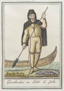 Costumes de Différents Pays, 'Groenlandais en Habit de Pêche', c1797. Creators: Jacques Grasset de Saint-Sauveur, LF Labrousse.
