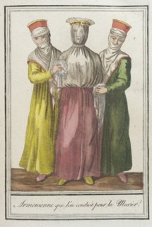 Costumes de Différents Pays, 'Armenienne que lón Conduit pour la Marier', c1797. Creators: Jacques Grasset de Saint-Sauveur, LF Labrousse.