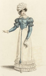 Fashion Plate (Parisian Carriage Dress), 1820. Creator: John Bell.