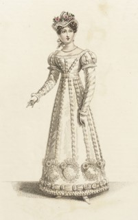 Fashion Plate (French Dinner Party Dress), 1821. Creator: John Bell.