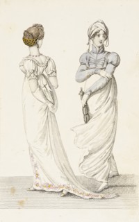 Fashion Plate (Cossack Spencer Parisian Full Dress), 1807. Creator: John Bell.