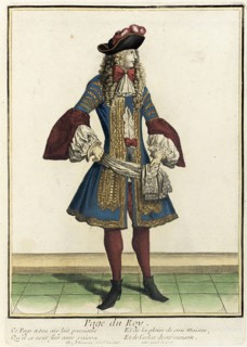 Recueil des modes de la cour de France, 'Page du Roy', 1675. Creator: Nicolas Bonnart.