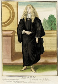 Recueil des modes de la cour de France, 'Robe du Palais', between circa 1678 and circa 1693. Creator: Nicolas Bonnart.