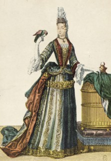Walking and Evening Dress, between circa 1695 and circa 1702. Creator: Nicolas Bonnart.