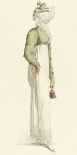 Fashion Plate (Walking Dress), 1814. Creator: Rudolph Ackermann.
