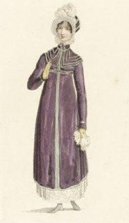 Fashion Plate (Walking Dress), 1814. Creator: Rudolph Ackermann.