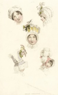 Fashion Plate (Head Dresses), 1814. Creator: Rudolph Ackermann.