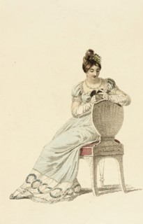 Fashion Plate (Evening Dress), 1815. Creator: Rudolph Ackermann.