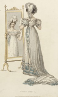 Fashion Plate (Court Dress), 1822. Creator: Rudolph Ackermann.