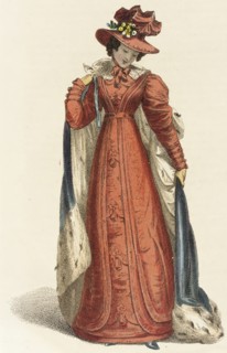 Fashion Plate (Promenade Dress), 1825. Creator: Rudolph Ackermann.