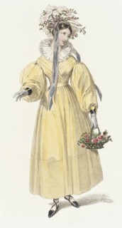 Fashion Plate (English Morning Dress), 1829. Creator: Rudolph Ackermann.