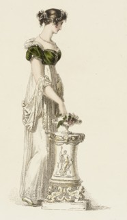 Fashion Plate (Evening Dress), 1814. Creator: Rudolph Ackermann.