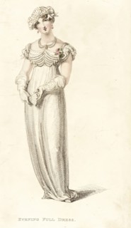 Fashion Plate (Evening Full Dress), 1812. Creator: Rudolph Ackermann.