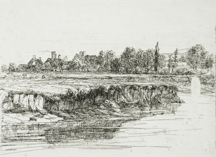 Sonning Bank, 1865. Creator: Francis Seymour Haden.