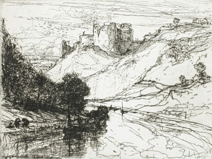 Kilgaren Castle, 1864. Creator: Francis Seymour Haden.