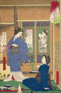 The Marui Restaurant at Reiganjima, 1878. Creator: Tsukioka Yoshitoshi.
