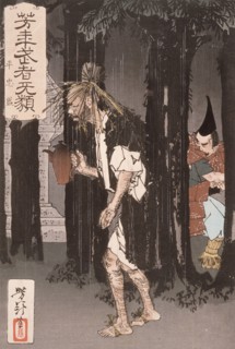 Taira no Tadamori and the Oil Thief, 1885. Creator: Tsukioka Yoshitoshi.