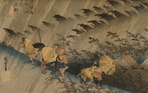 Sudden Shower at Shono, 19th century. Creator: Ando Hiroshige.