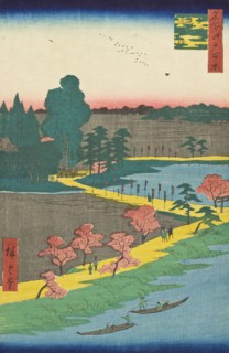 Azuma Shrine and the Entwined Camphor (Azuma no mori Renri no azusa), 1856. Creator: Ando Hiroshige.