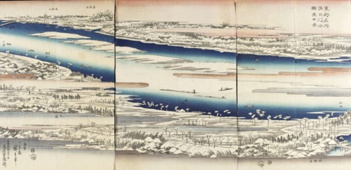 The Sumida River in Snow, c1832-34. Creator: Ando Hiroshige.