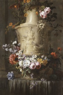 Marble Vase with Garland of Flowers. Creator: Jean-Baptisite Monnoyer.