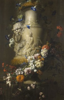 Marble Vase with Garland of Flowers. Creator: Jean-Baptisite Monnoyer.