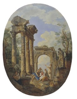 Roman Ruins, early-mid 18th century. Creator: Giovanni Paolo Panini.