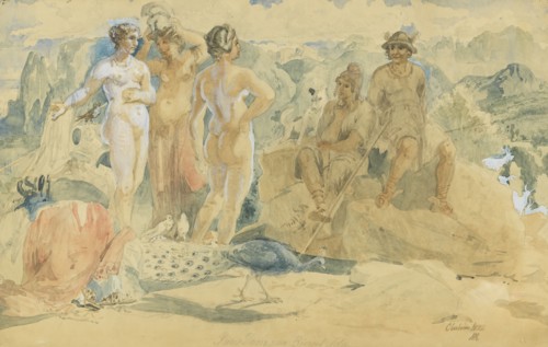 The Judgment of Paris, 1872. Creator: Holger Roed.