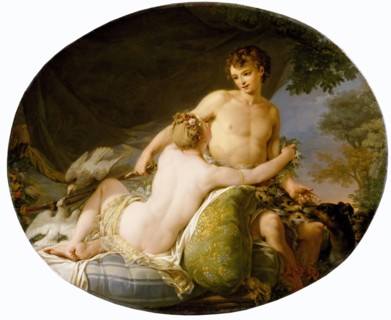 Venus and Adonis, mid-late 18th century. Creator: Hugues Taraval.