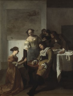The Sleeping Officer, late 17th century. Creator: Jacob Ochtervelt.