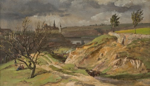 View of Meissen.Study, 1828. Creator: Johan Christian Dahl.