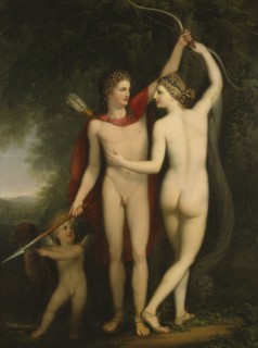 Venus, Adonis and Cupid, late 18th century. Creator: Jonas Akerstrom.