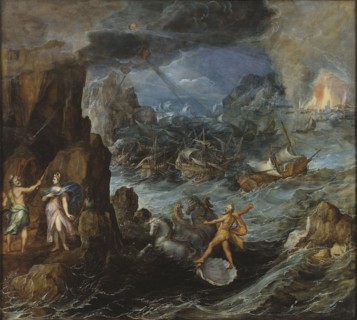 Shipwreck of the Greek Fleet on the Voyage Home from Troy, late 16th-early 17th century. Creator: Joos de Momper, the younger.