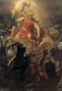 Tor's Fight with the Giants, 1872. Creator: Marten Eskil Winge.