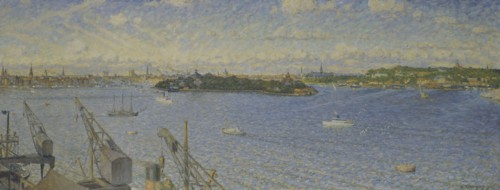 Stockholm Ström from Fjällgatan, 1925. Creator: Nils Kreuger.