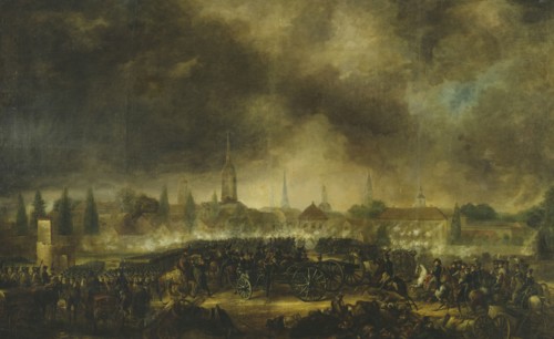 The Storming of Leipzig, 1818. Creator: Per Krafft the Younger.