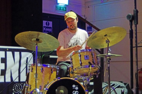 Corrie Dick, Laura Jurd Dinosaur, Battle Jazz Festival, Battle, East Sussex, July 2023. Creator: Brian O'Connor.