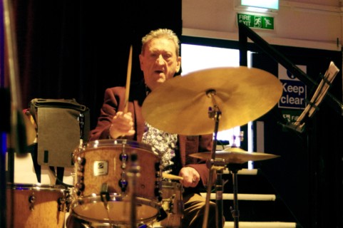 Dave Barry, Art Themen Project, Battle Jazz Festival, Battle, East Sussex, July 2023. Creator: Brian O'Connor.