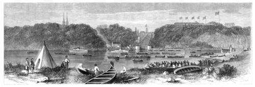 The Prince of Wales in Canada - the Lumberers' Regatta, Ottawa..., 1860. Creator: Unknown.